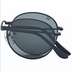 Foldies Black Folding Round Sunglasses Polarized